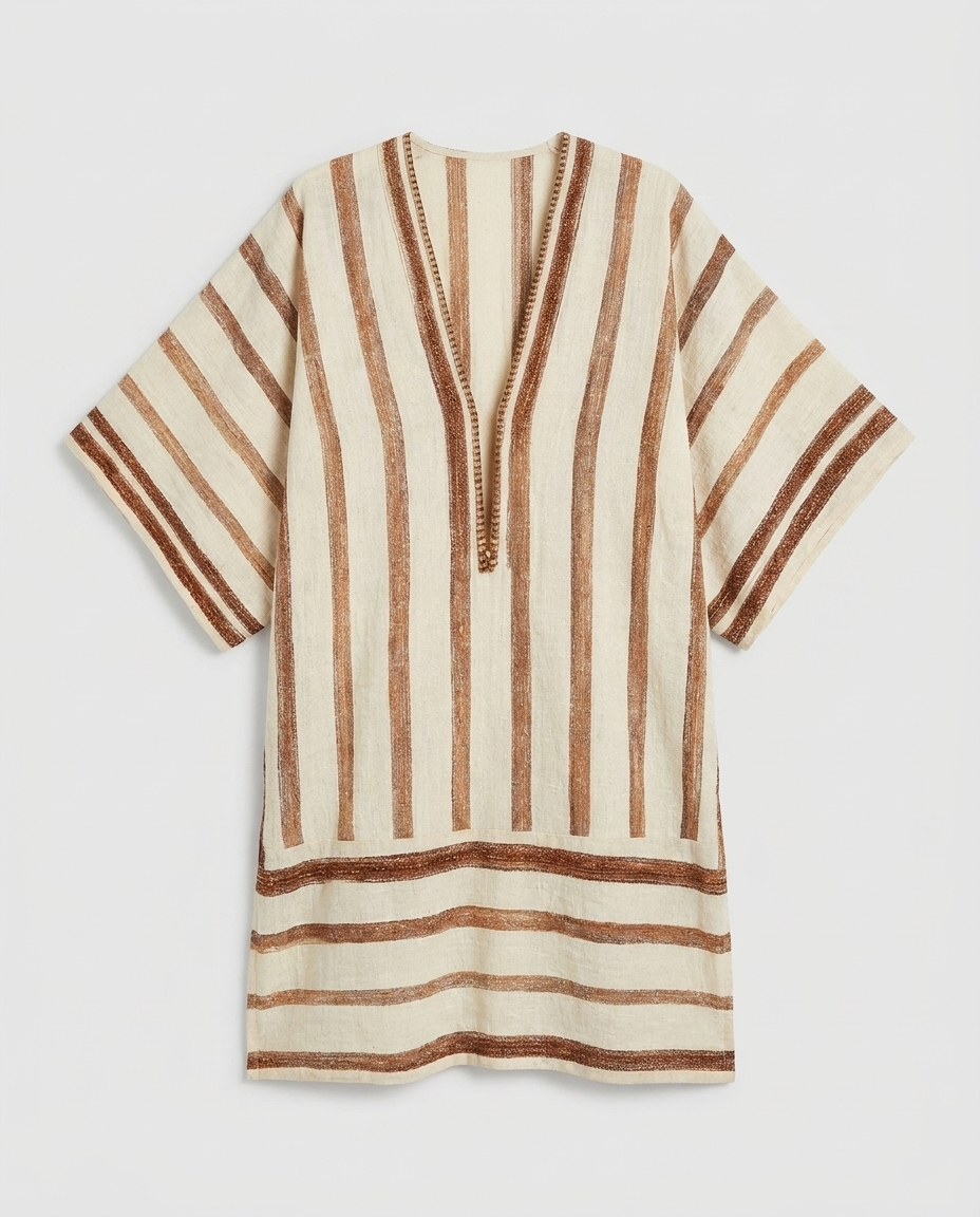 Valencia Striped Kimono Cover-Up Dress