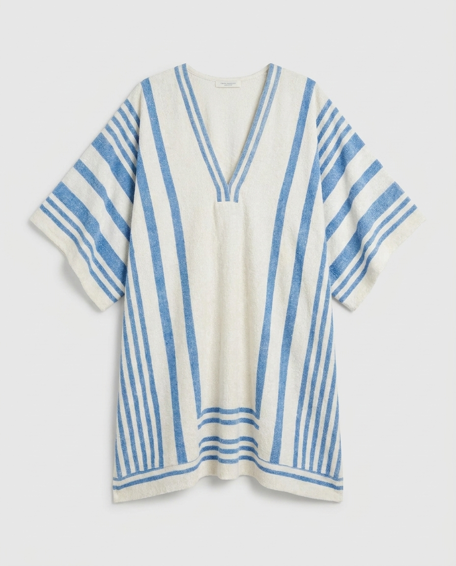 Valencia Striped Kimono Cover-Up Dress