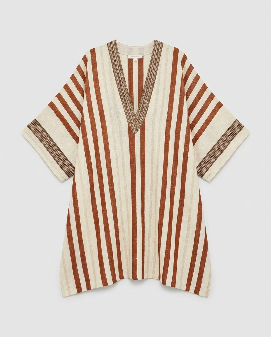 Valencia Striped Kimono Cover-Up Dress