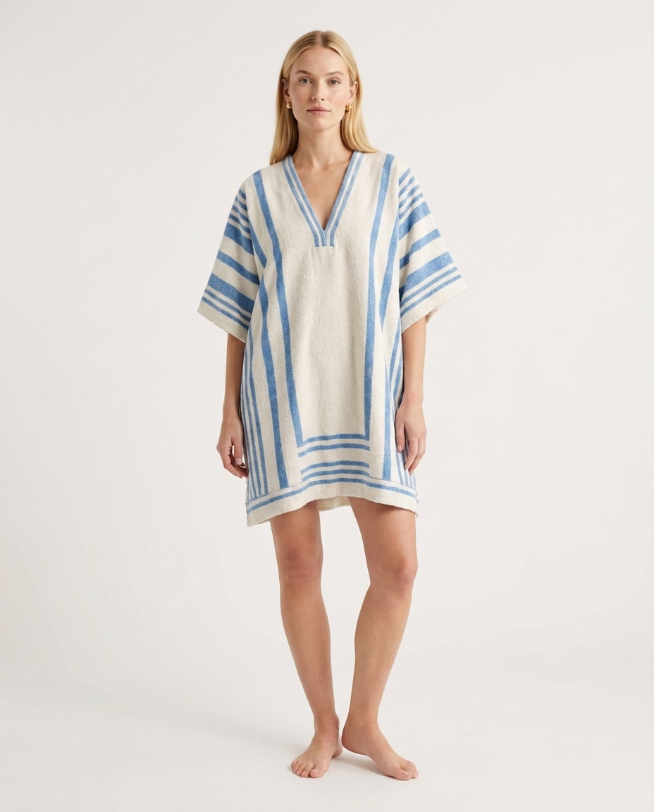 Valencia Striped Kimono Cover-Up Dress
